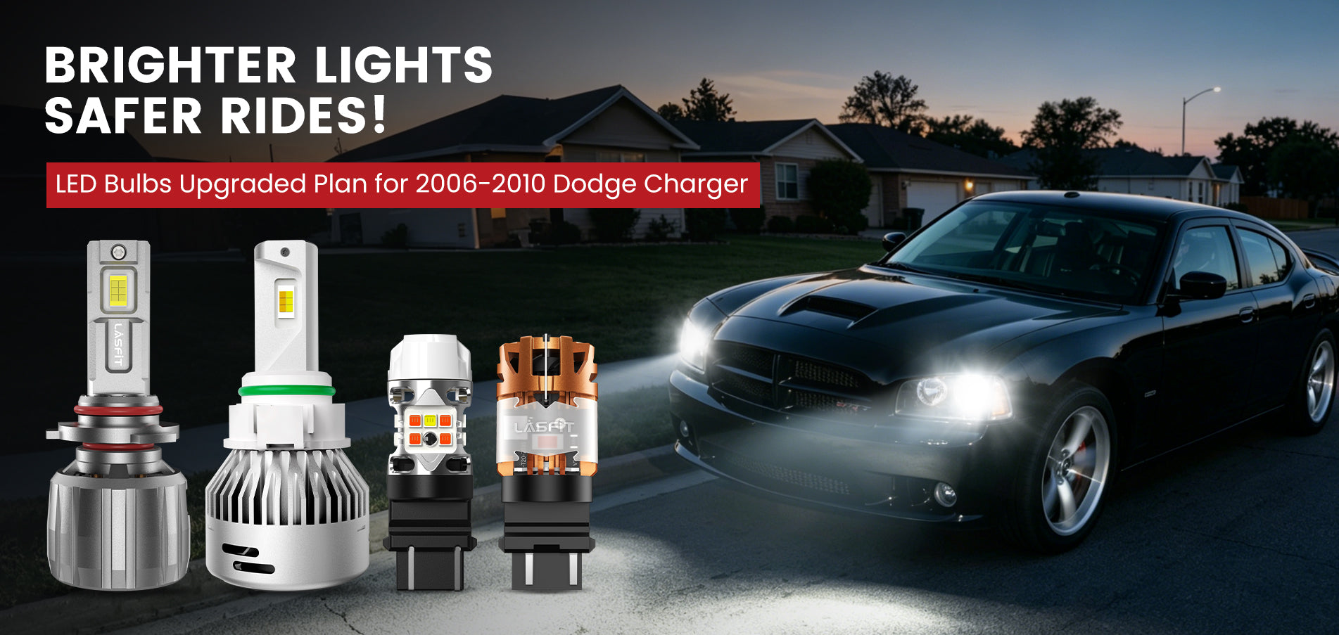 Lasfit LED Bulbs for  2006-2010 Dodge Charger