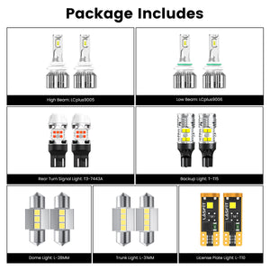 Lasfit combo package led bulbs for 2006-2012 Toyota RAV4 W/o Fog Lights
