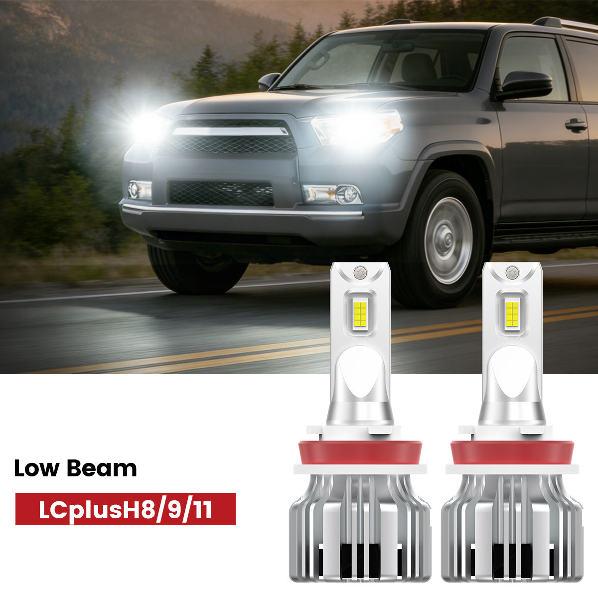 Lasfit H11 led low beam bulbs fit for 2006-2013 Toyota 4Runner  