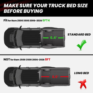 Fit for 2002-2018 Ram 1500 6' 4" Box Heavy Duty Bed Mat