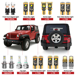 Lasfit led bulbs for 2007-2009 Jeep Wrangler  