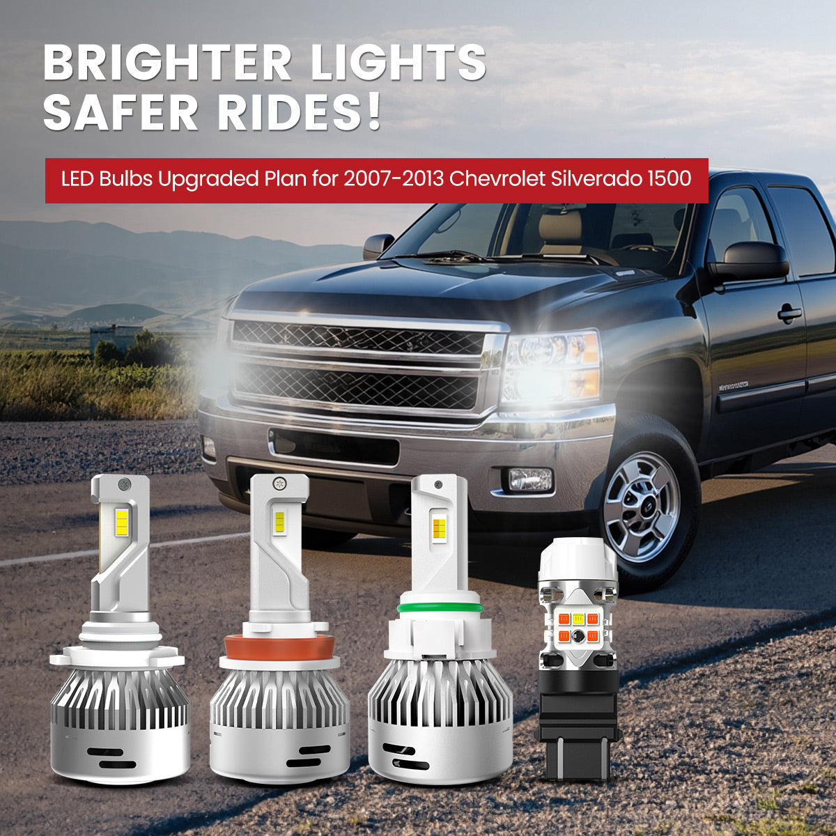 Lasfit LED Bulbs for 2007-2013 Chevrolet Silverado 1500