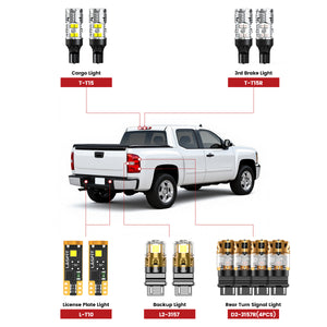 Lasfit rear led bulbs for 2007-2013 Chevrolet Silverado 1500