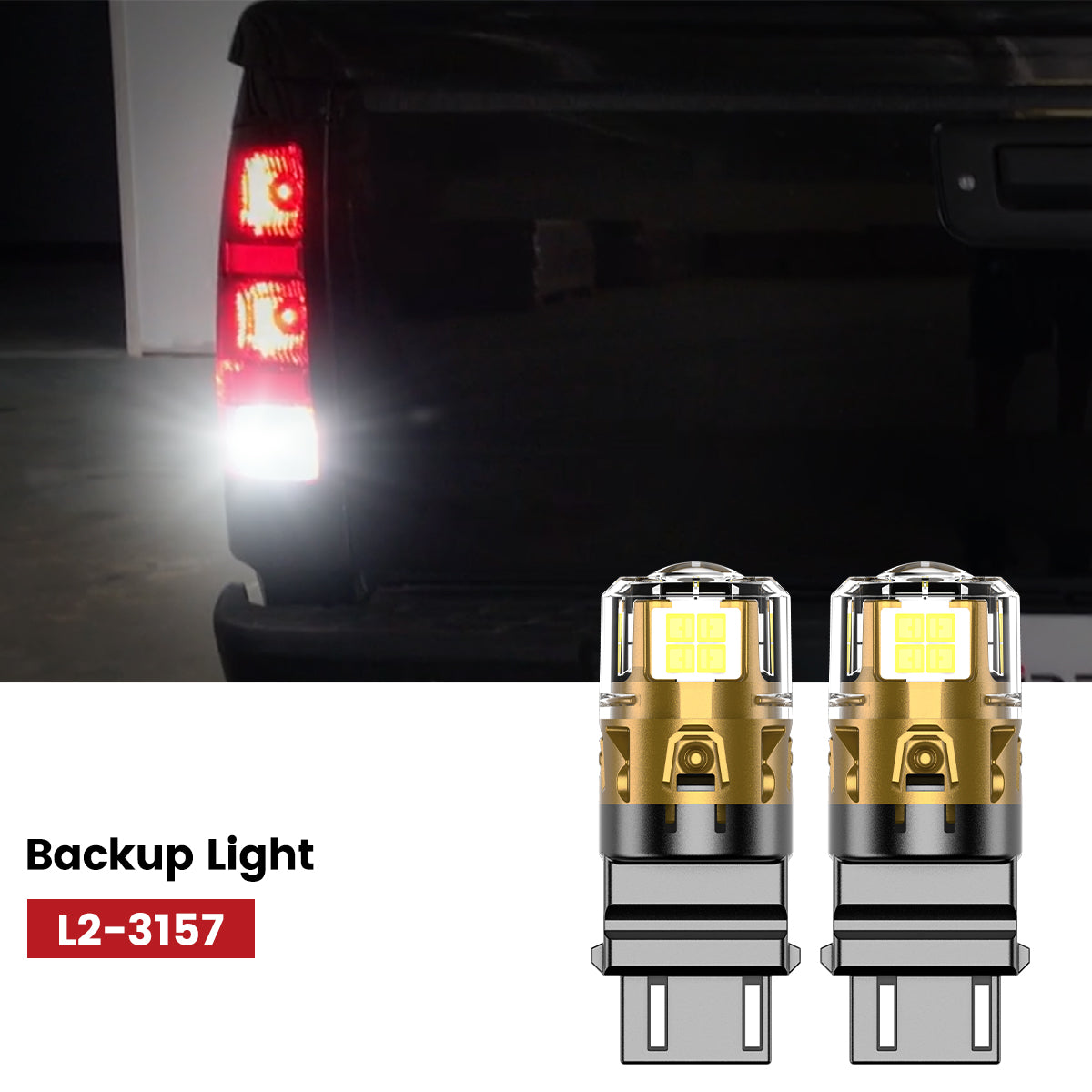 Lasfit 3157 led backup lights fit for 2007-2013 GMC Sierra 1500