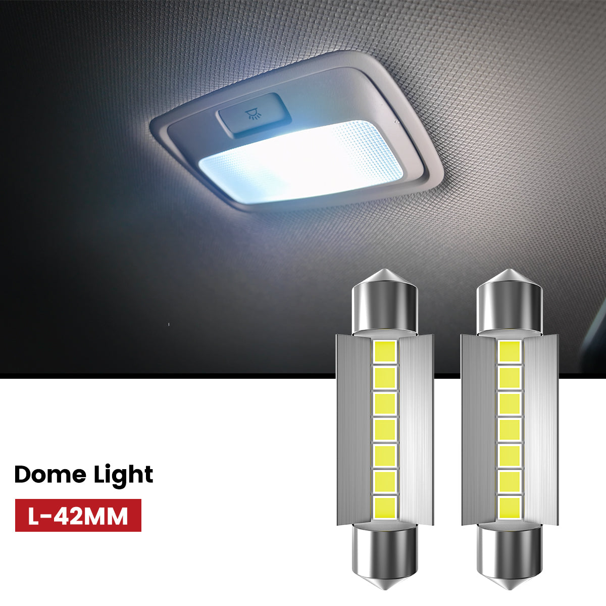 Lasfit 42MM led dome lights fit for 2007-2013 GMC Sierra 1500