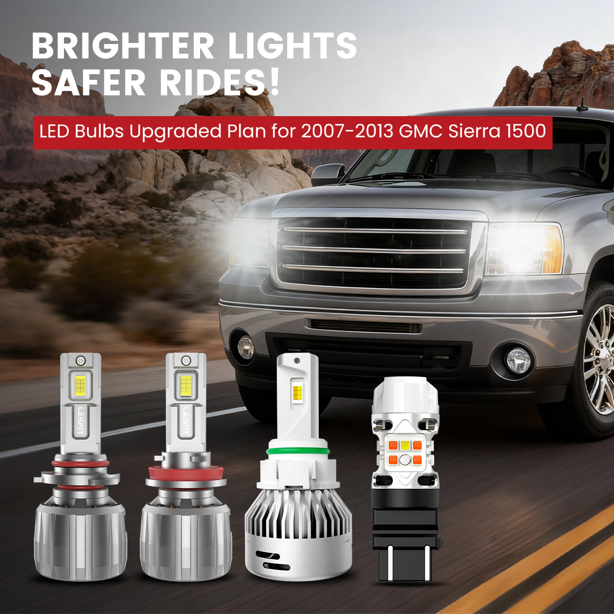 Lasfit LED Bulbs for 2007-2013 GMC Sierra 1500
