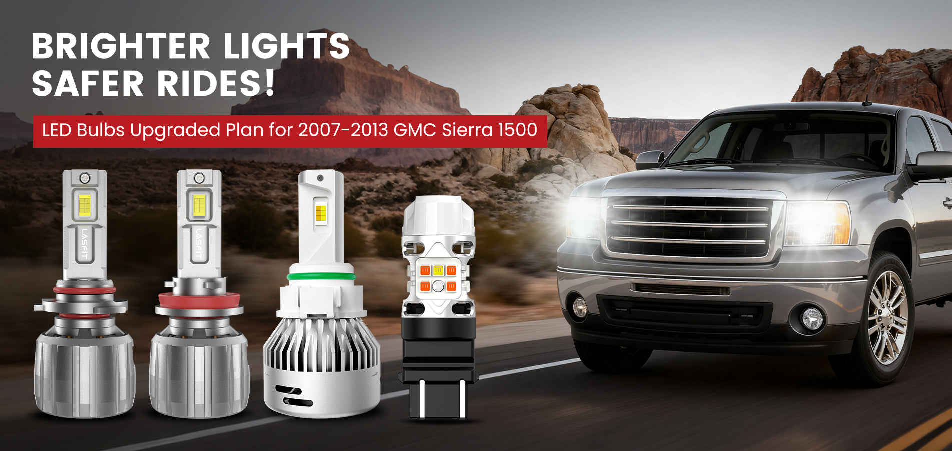 Lasfit LED Bulbs for 2007-2013 GMC Sierra 1500