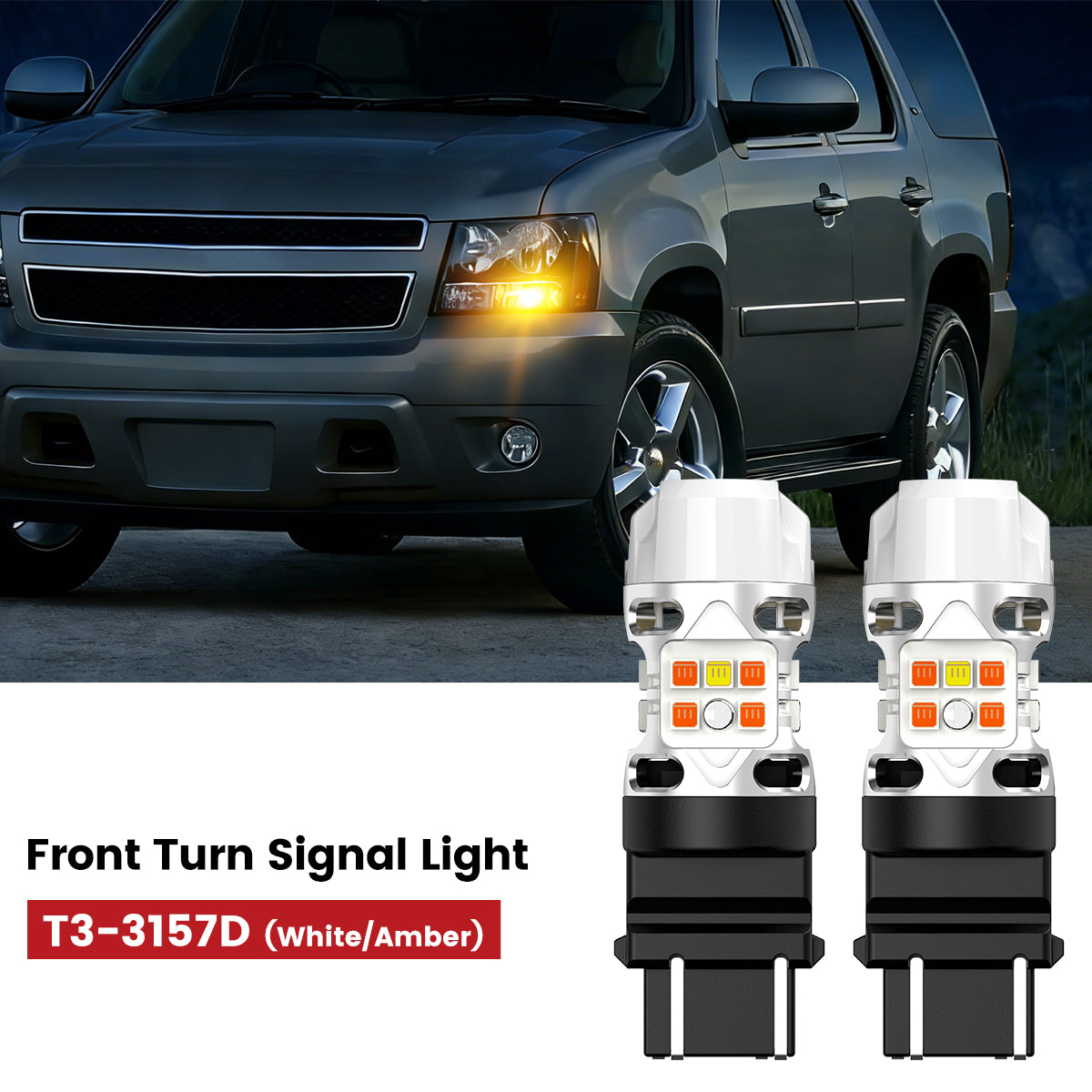 Lasfit 3157 led front turn signal light fit for 2007-2014 Chevrolet Tahoe 