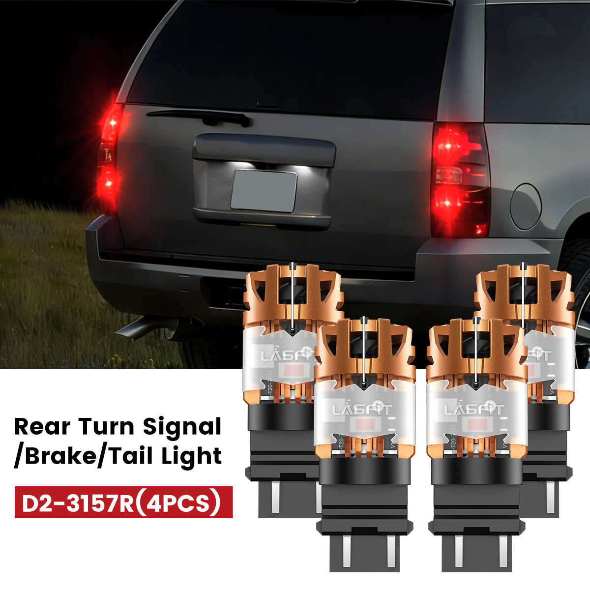 Lasfit 3157 led rear turn signal/brake/tail light fit for 2007-2014 Chevrolet Tahoe 