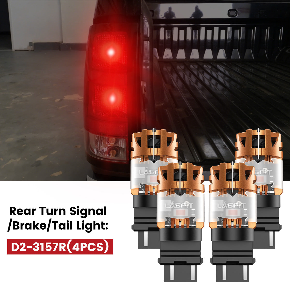 Lasfit 3157 led rear turn signal/brake/tail light fit for 2007-2014 GMC Sierra 2500 3500