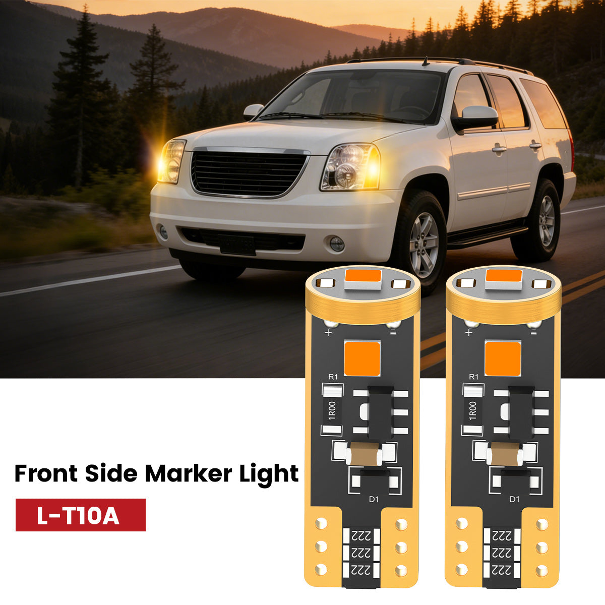 Lasfit 168 led front side marker lights fit for 2007-2014 GMC Yukon