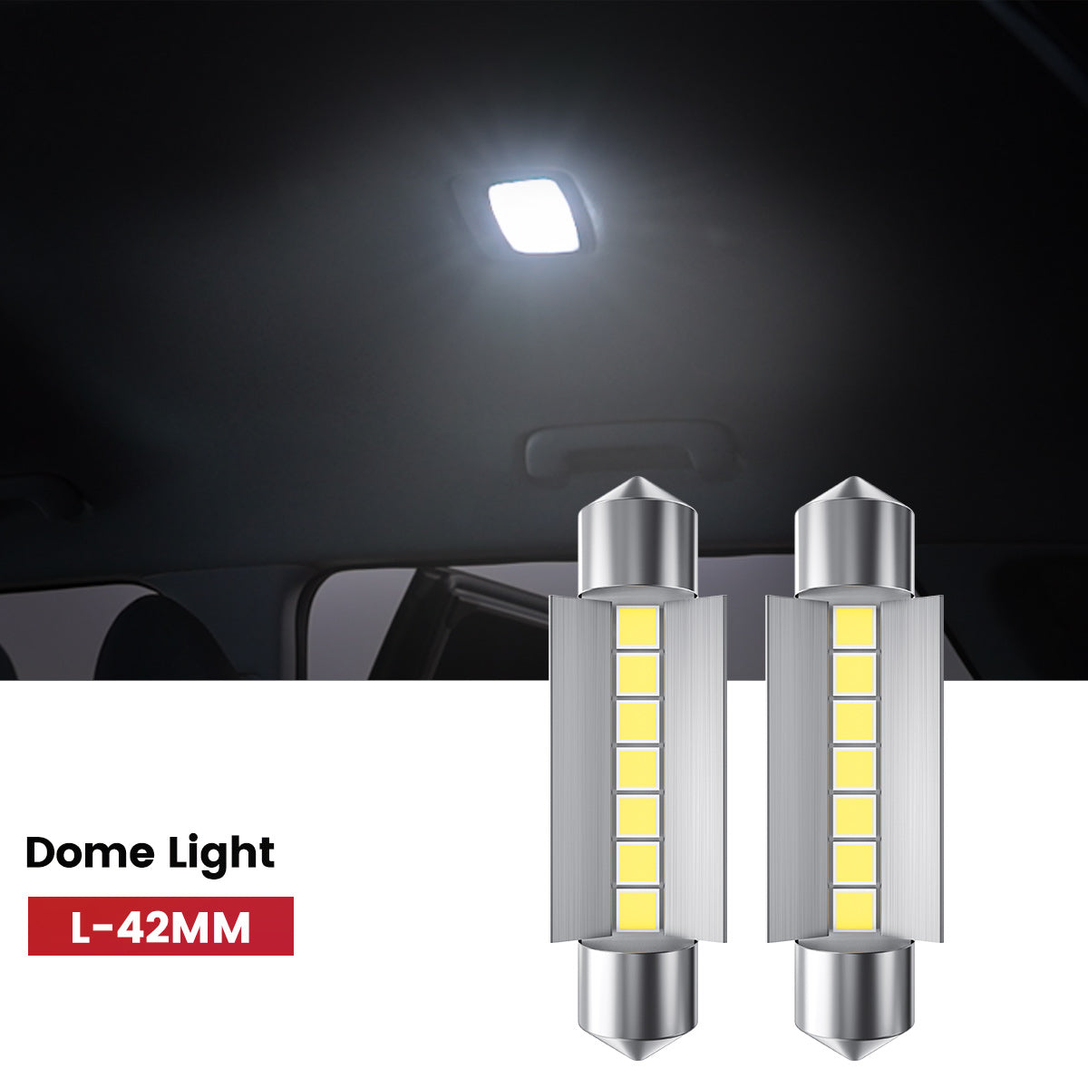 Lasfit 42MM led dome lights fit for 2007-2014 GMC Yukon