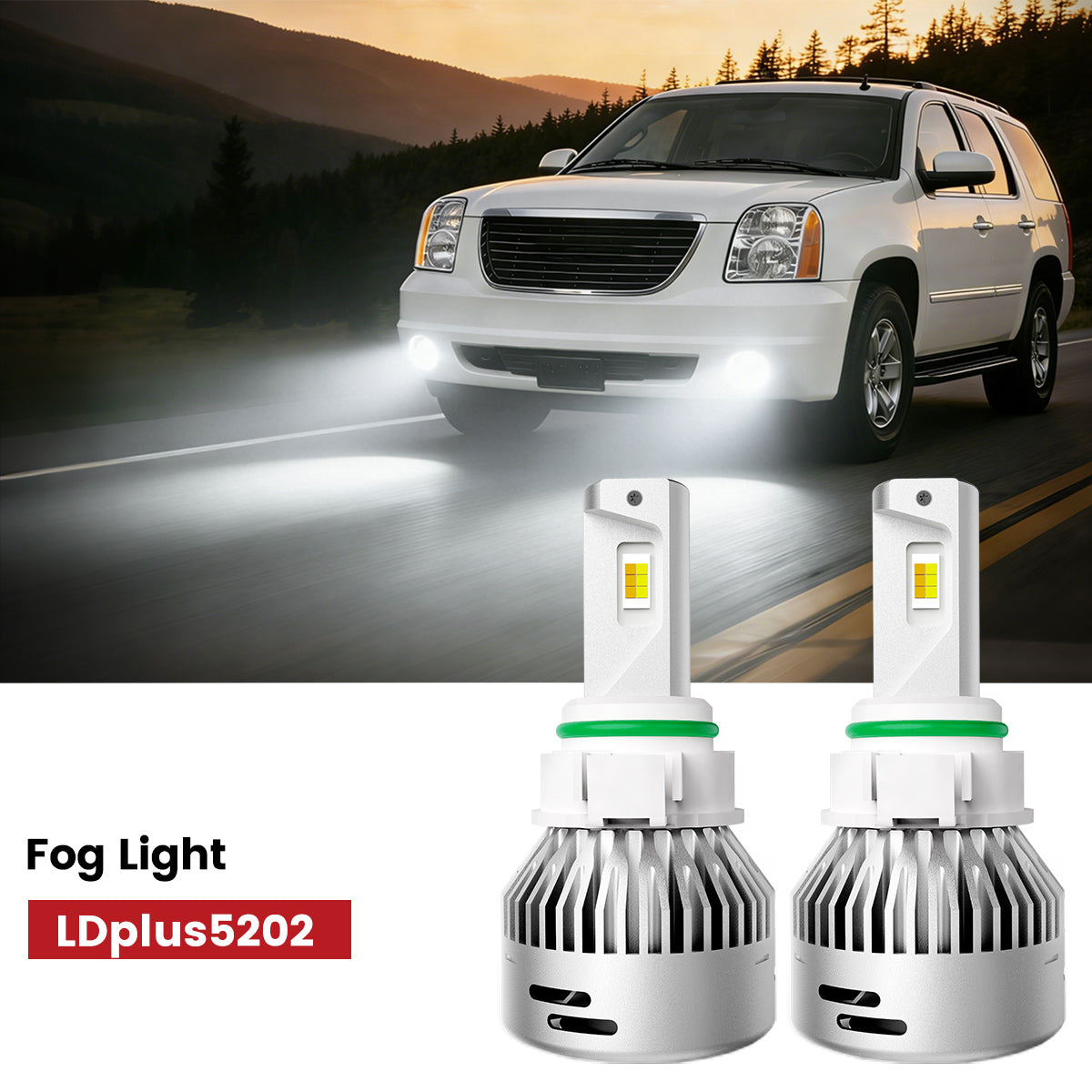 Lasfit 5202 led fog lights fit for 2007-2014 GMC Yukon