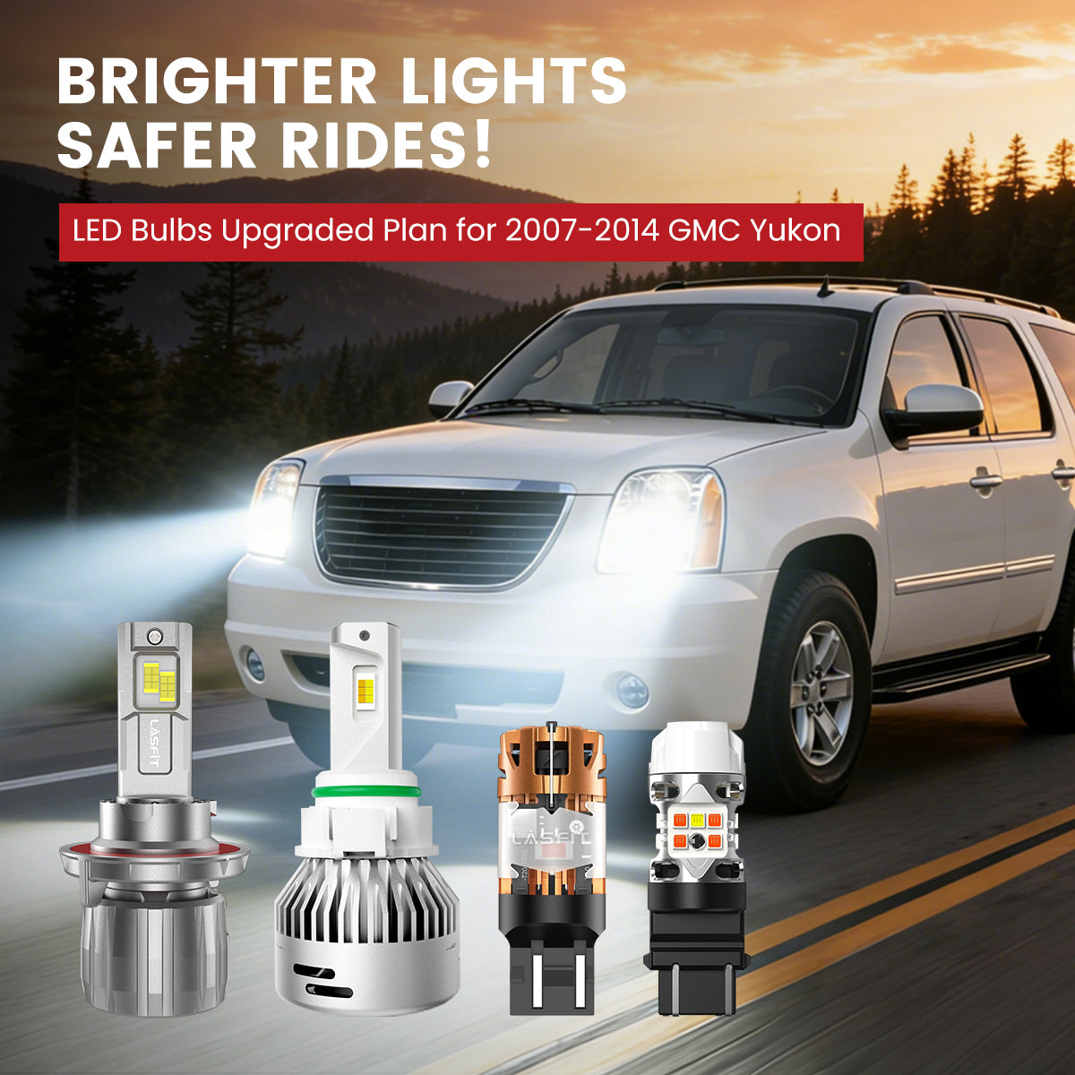 Lasfit LED Bulbs for 2007-2014 GMC Yukon