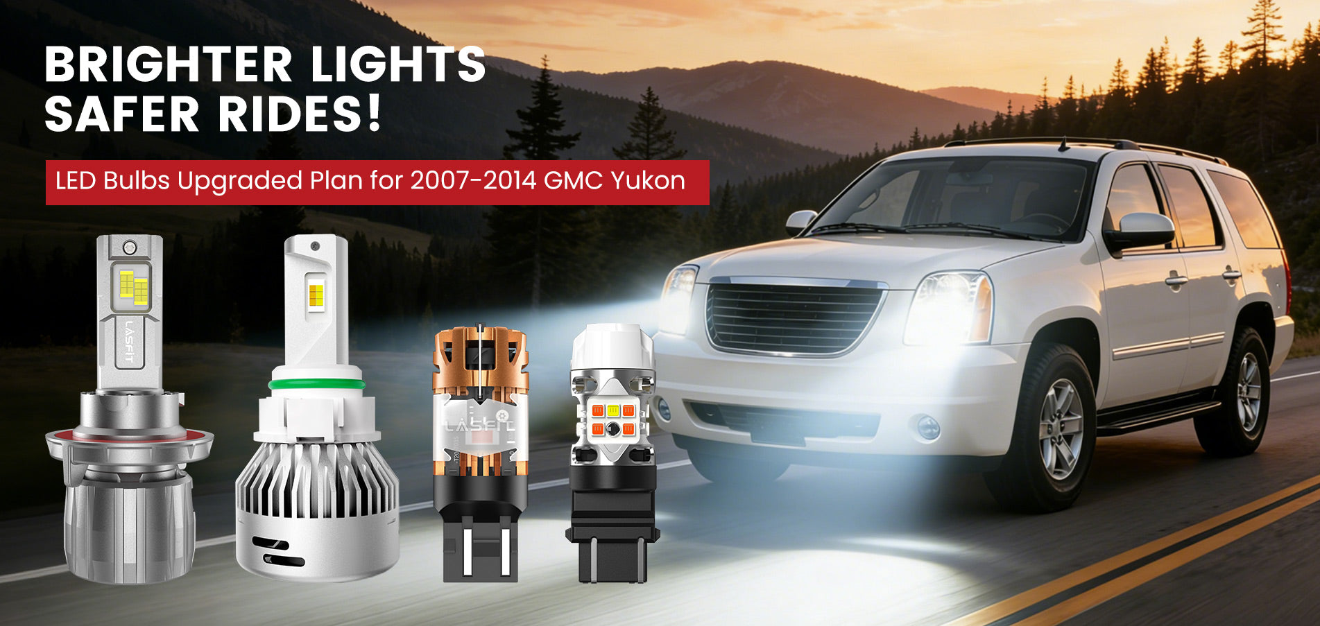 Lasfit LED Bulbs for 2007-2014 GMC Yukon