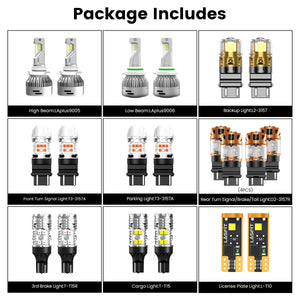 Lasfit combo package led bulbs for 2008-2012 Chevrolet Colorado W/ o Fog Light