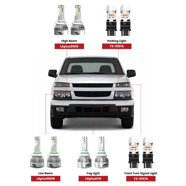 Lasfit led bulbs for 2008-2012 Chevrolet Colorado