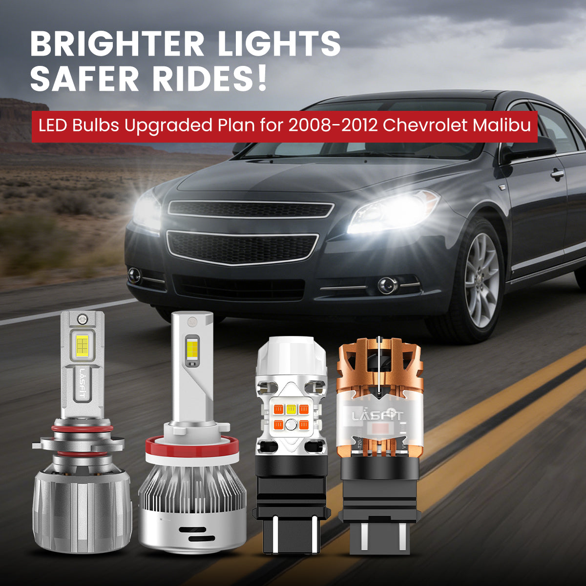 Lasfit LED Bulbs for 2008-2012 Chevrolet Malibu