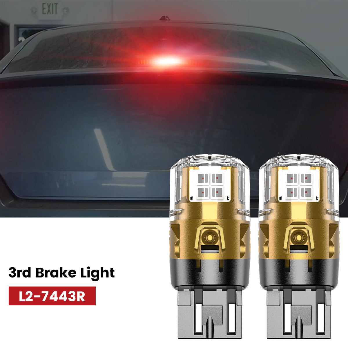 Lasfit 7443 led 3rd brake lights fit for 2008-2012 Honda Accord 