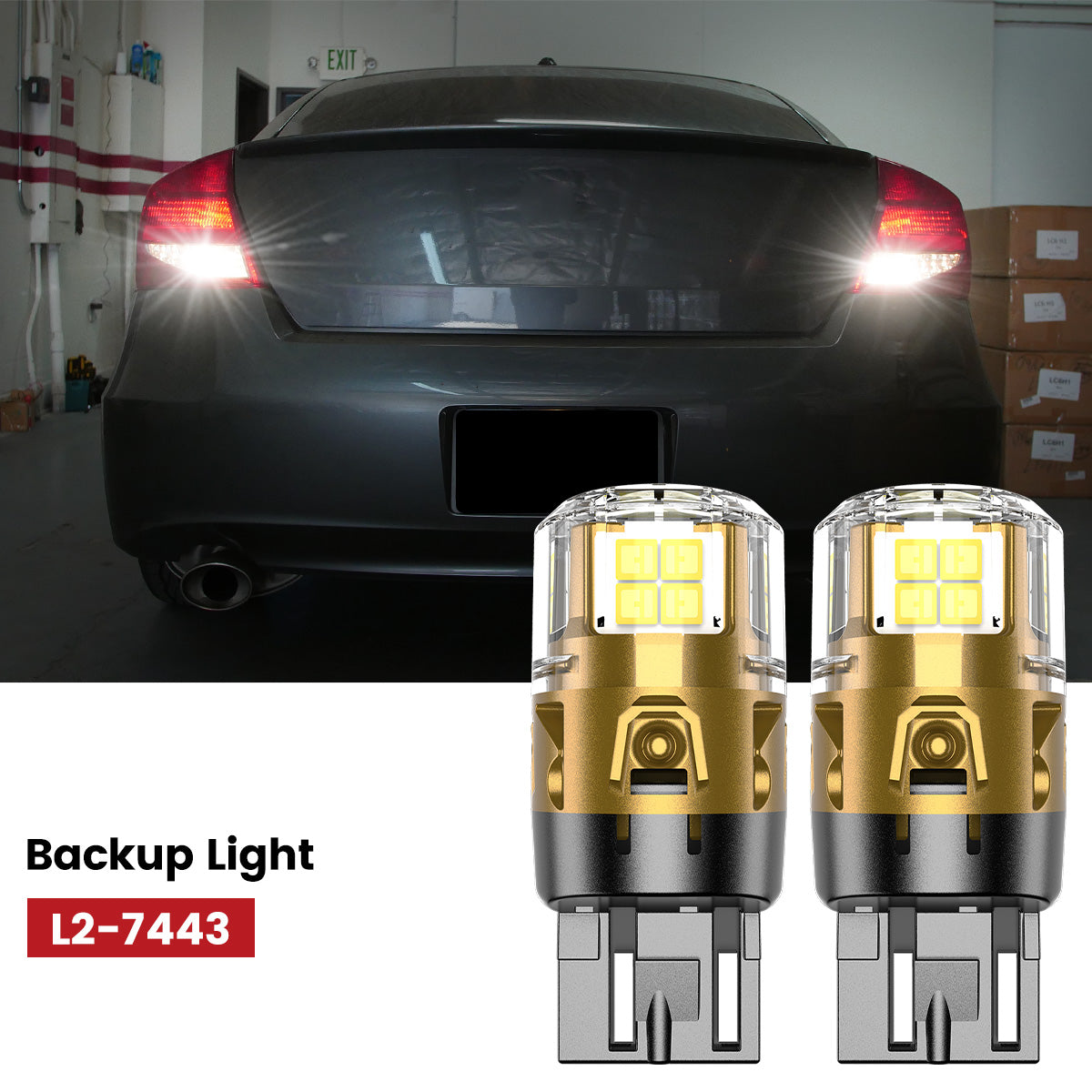Lasfit 7443 led backup lights fit for 2008-2012 Honda Accord  
