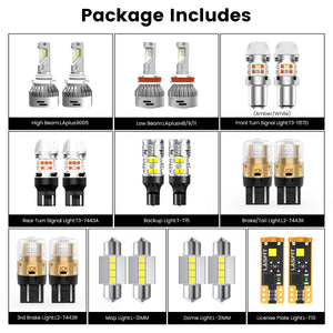 Lasfit combo package led bulbs for 2008-2012 Honda Accord Coupe W/o Fog Lights