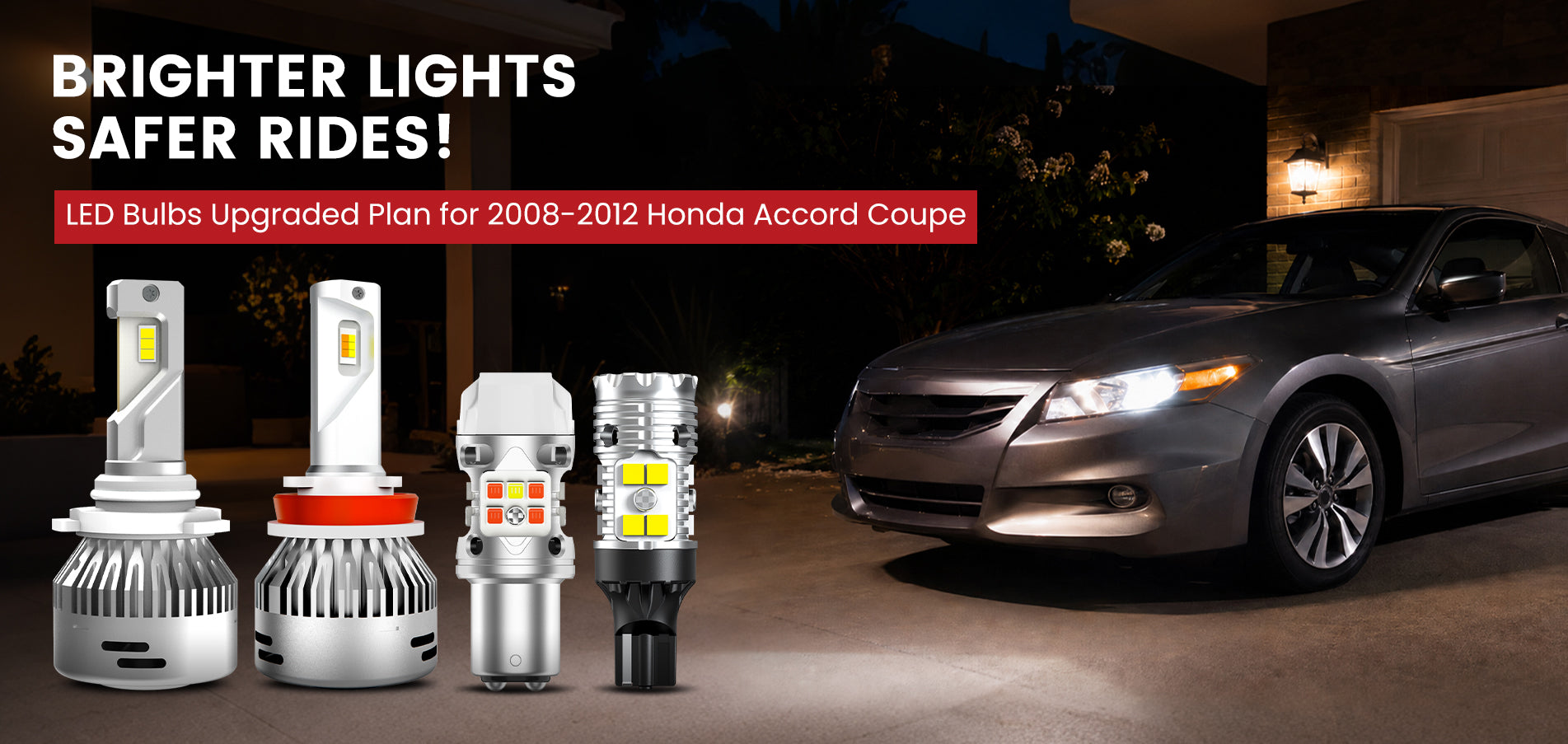 Lasfit LED Bulbs for  2008-2012 Honda Accord Coupe