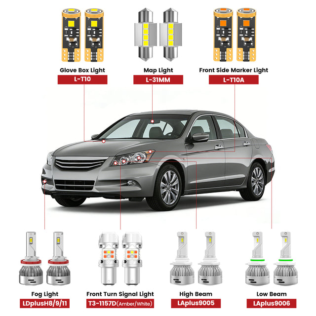 Lasfit led bulbs for 2008-2012 Honda Accord  