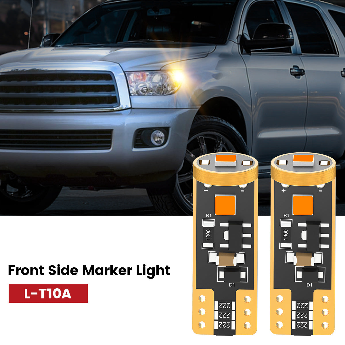 Lasfit 168 led front side marker light fit for 2008-2017- Toyota Sequoia