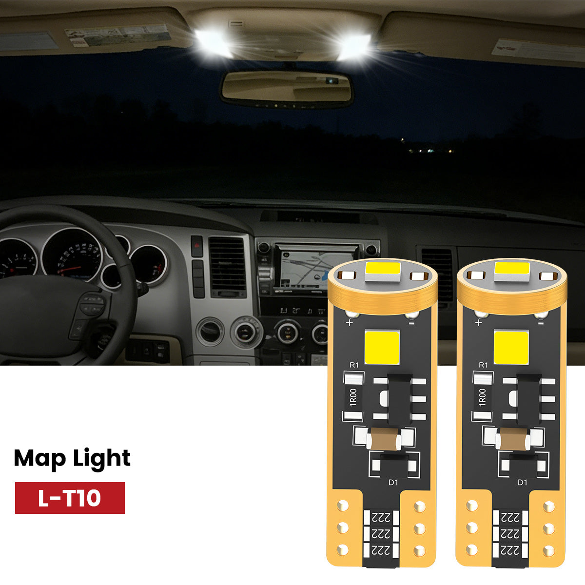 Lasfit 168 led map light fit for 2008-2017- Toyota Sequoia