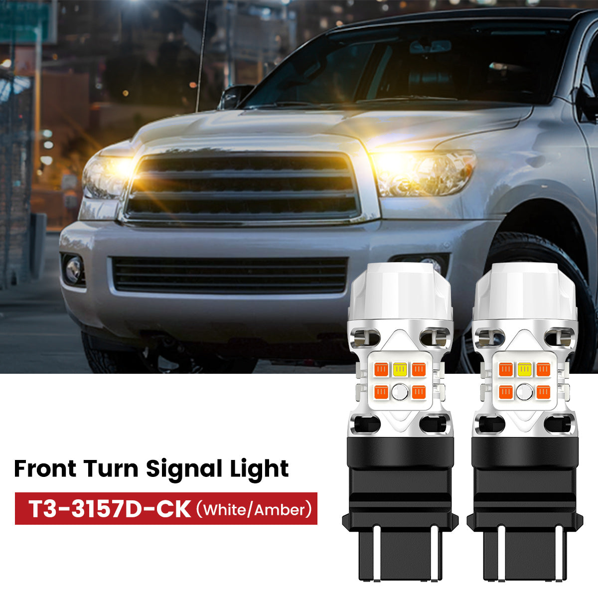 Lasfit 3157 led rear turn signal light fit for 2008-2017- Toyota Sequoia
