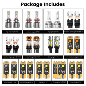 Lasfit combo package led bulbs for 2008-2017 Toyota Sequoia W/ fog lights