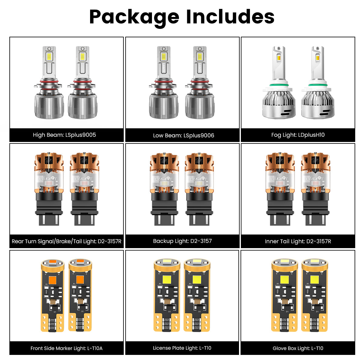 Fit for 2009-2010 Dodge Journey The Brightest LED Bulbs Upgrade W/ H10 Fog Lights / Combo Package