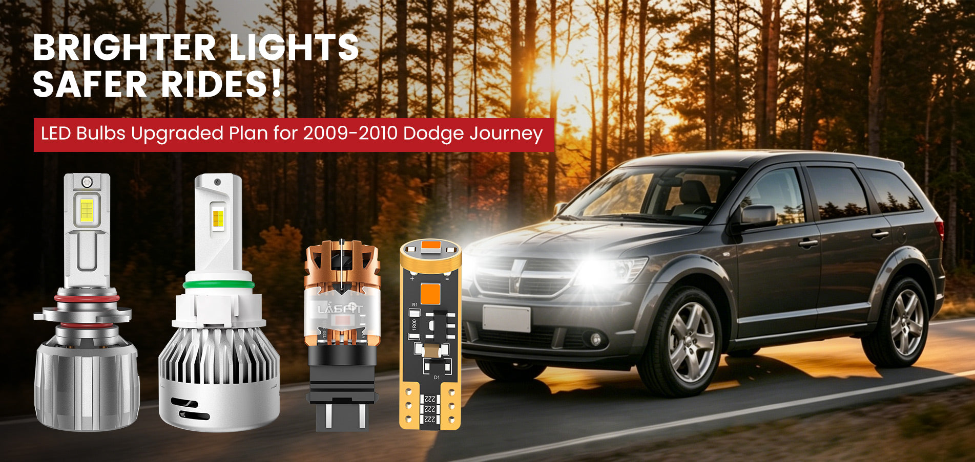 Lasfit LED Bulbs for 2009-2010 Dodge Journey