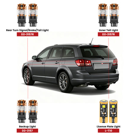 Lasfit led bulbs for 2009-2010 Dodge Journey