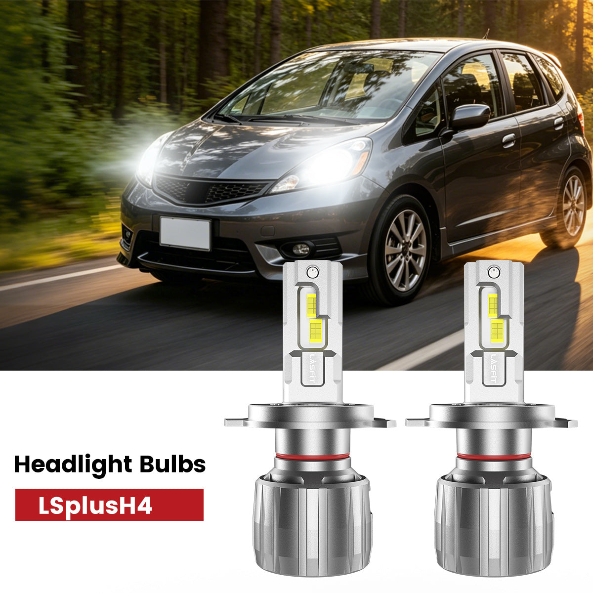 Lasfit H4 led headlight bulbs fit for 2009-2013 Honda Fit 