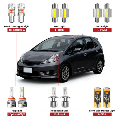 Lasfit led bulbs for 2009-2013 Honda Fit