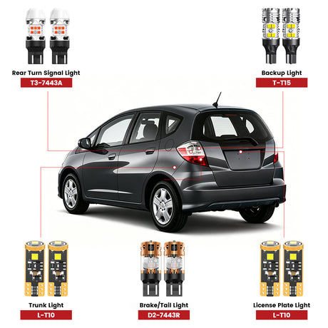 Lasfit led bulbs for 2009-2013 Honda Fit