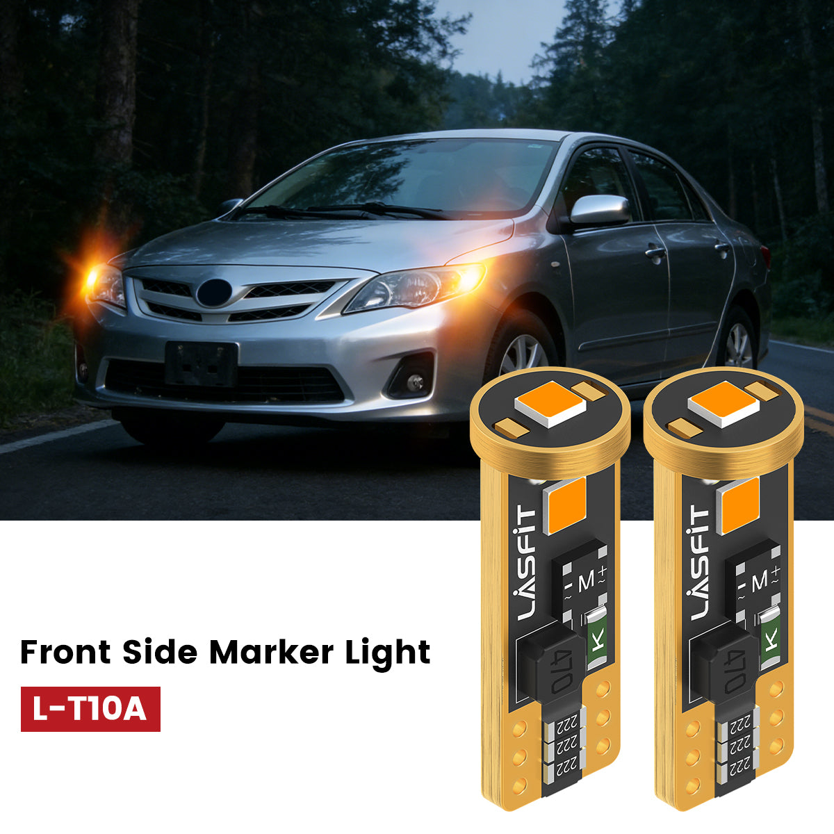 Lasfit 168 led front side marker lights fit for 2009-2013 Toyota Corolla 