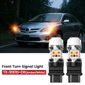 Lasfit 3157 led front turn signal lights fit for 2009-2013 Toyota Corolla 