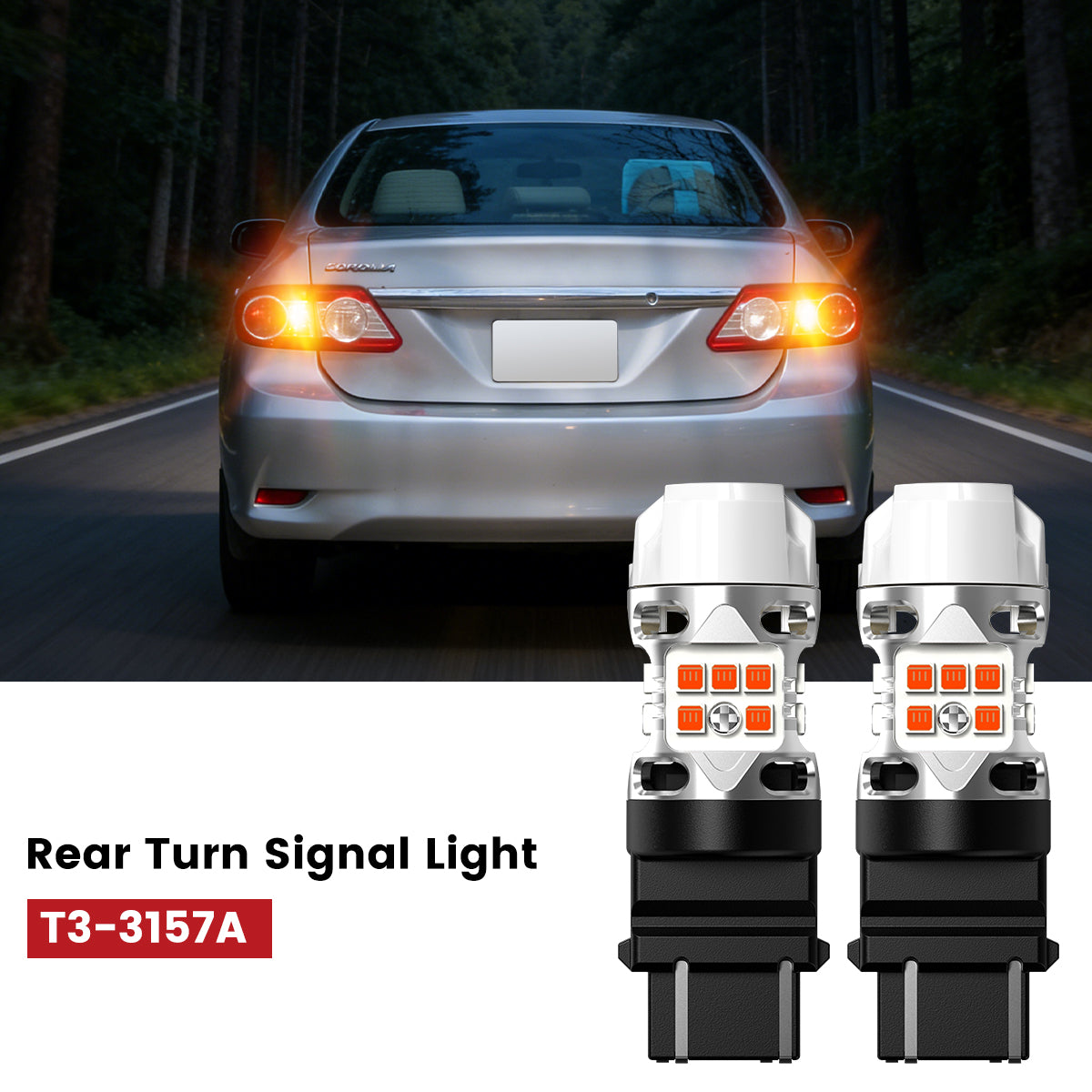 Lasfit 3157 led rear turn signal lights fit for 2009-2013 Toyota Corolla 