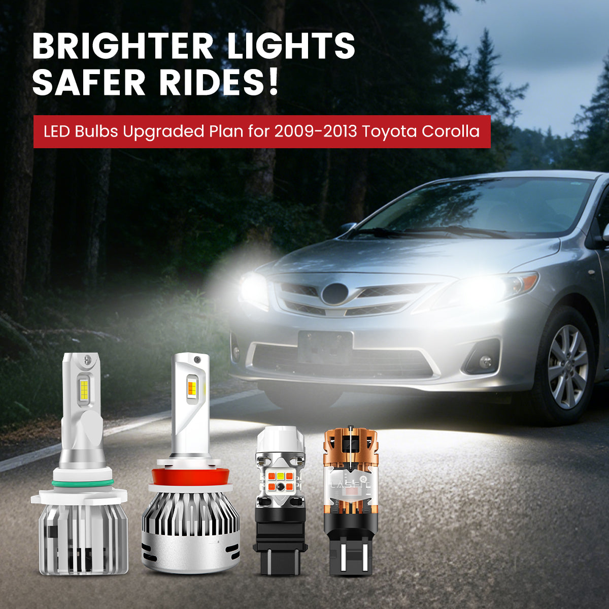 Lasfit LED Bulbs for 2009-2013 Toyota Corolla