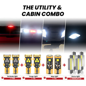 Lasfit led 3rd brake light & cargo light & map light & dome light fit for 2009-2014 Ford F-150