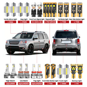 Lasfit led bulbs for 2009-2015 Honda Pilot  