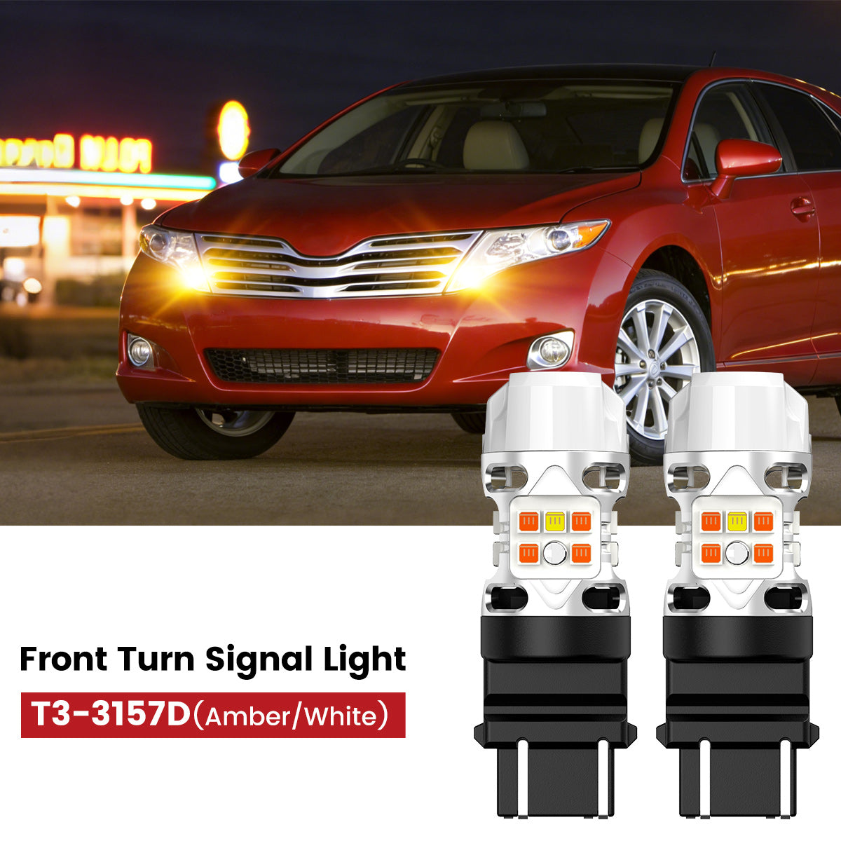 Lasfit 3157 led front turn signal light fit for 2009-2015 Toyota Venza