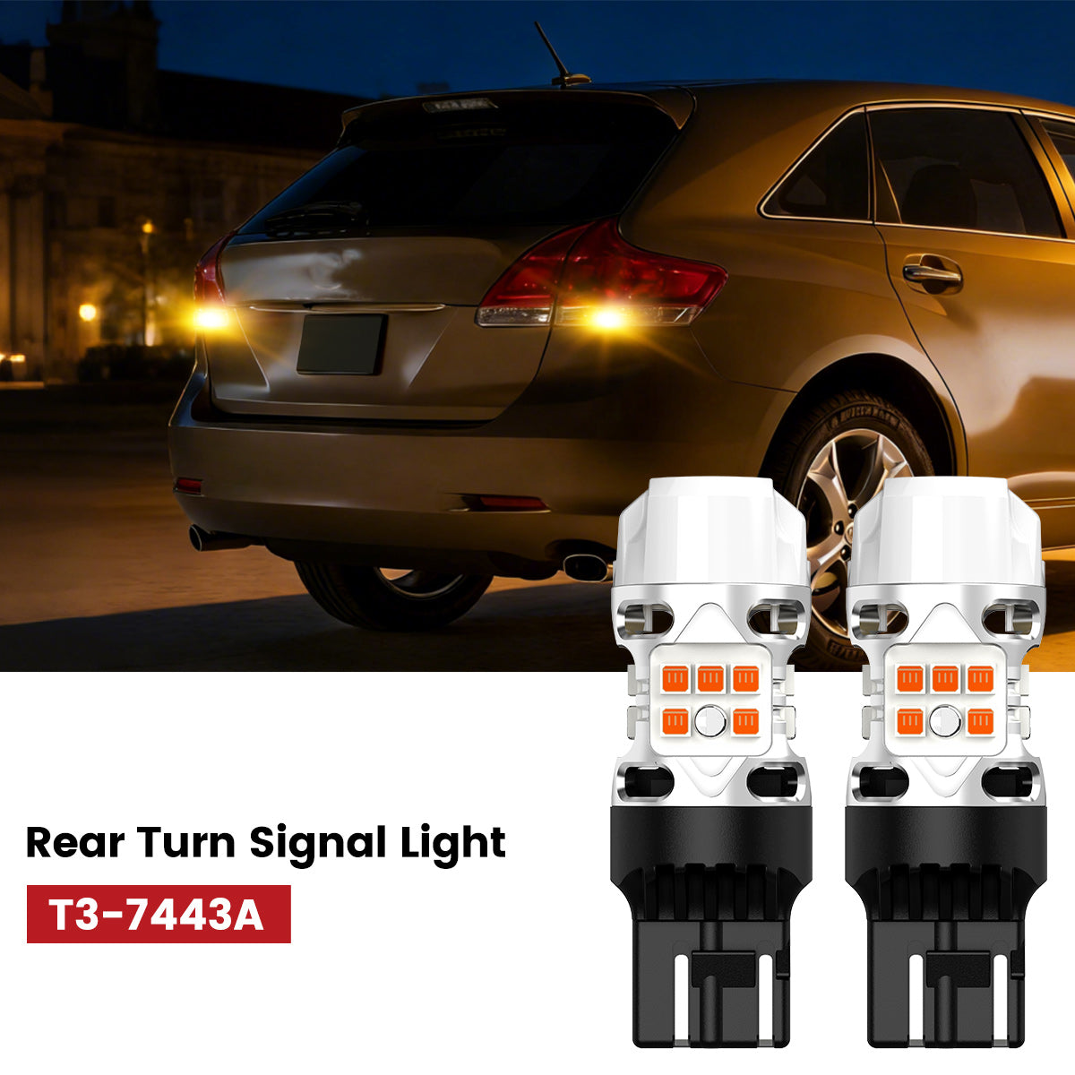 Lasfit 7443 led rear turn signal light fit for 2009-2015 Toyota Venza