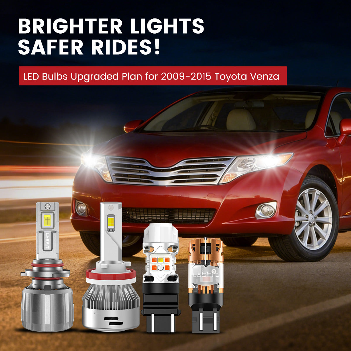Lasfit LED Bulbs for 2009-2015 Toyota Venza