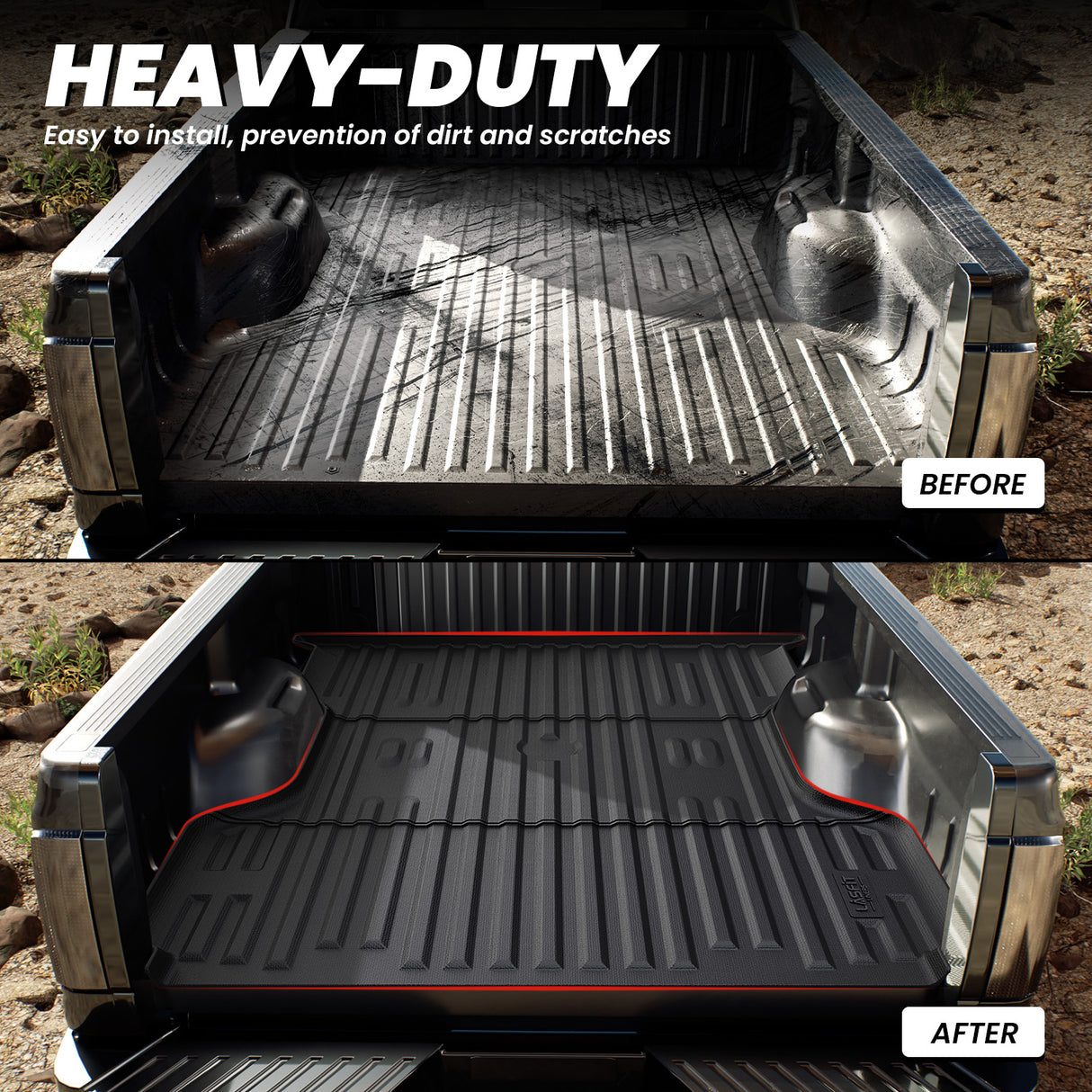 2009-2016 Ford F-250 F-350 F-450 6.75FT(81") Truck Bed Mat Full Protection