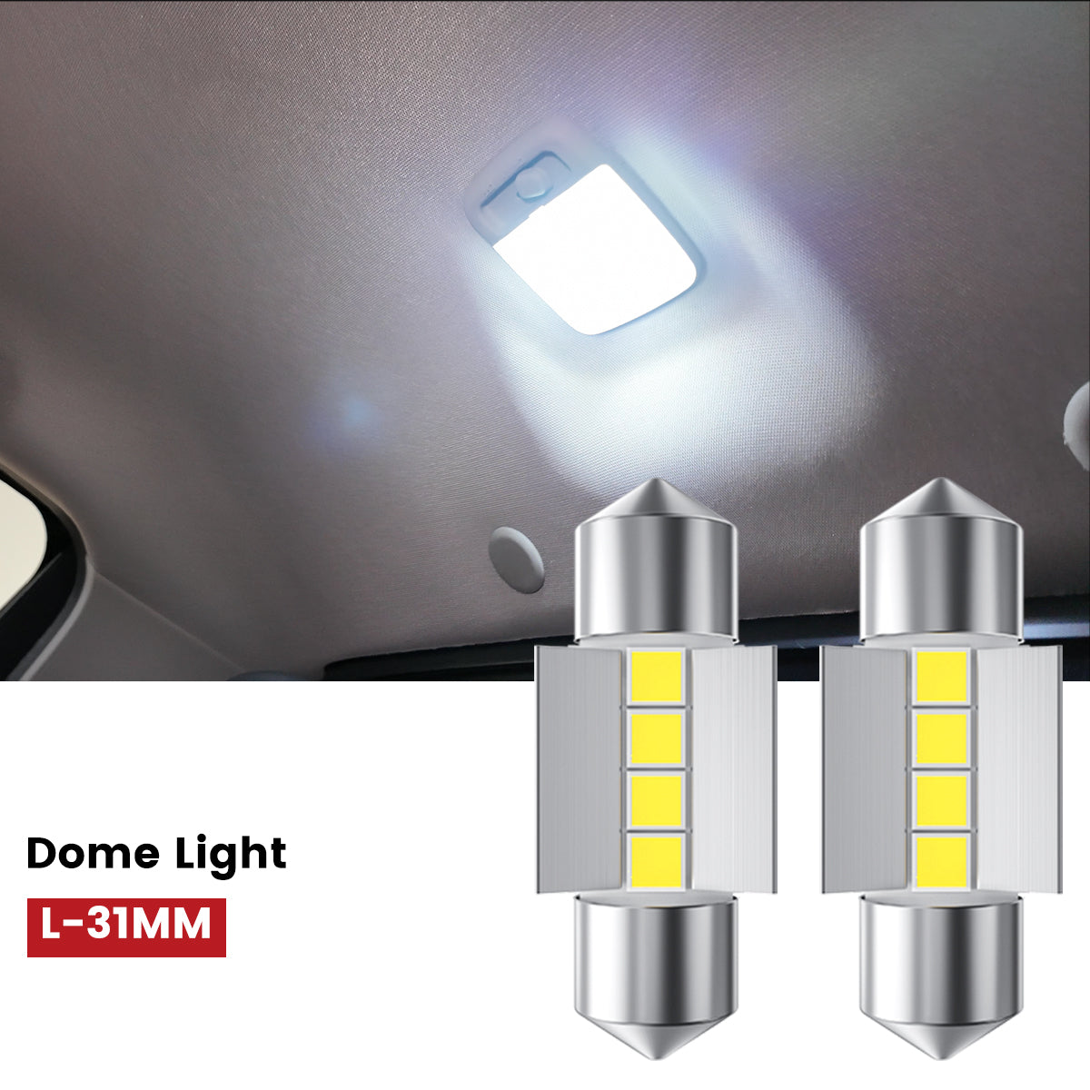 Lasfit 31MM led dome lights fit for 2009-2021 nissan frontier 