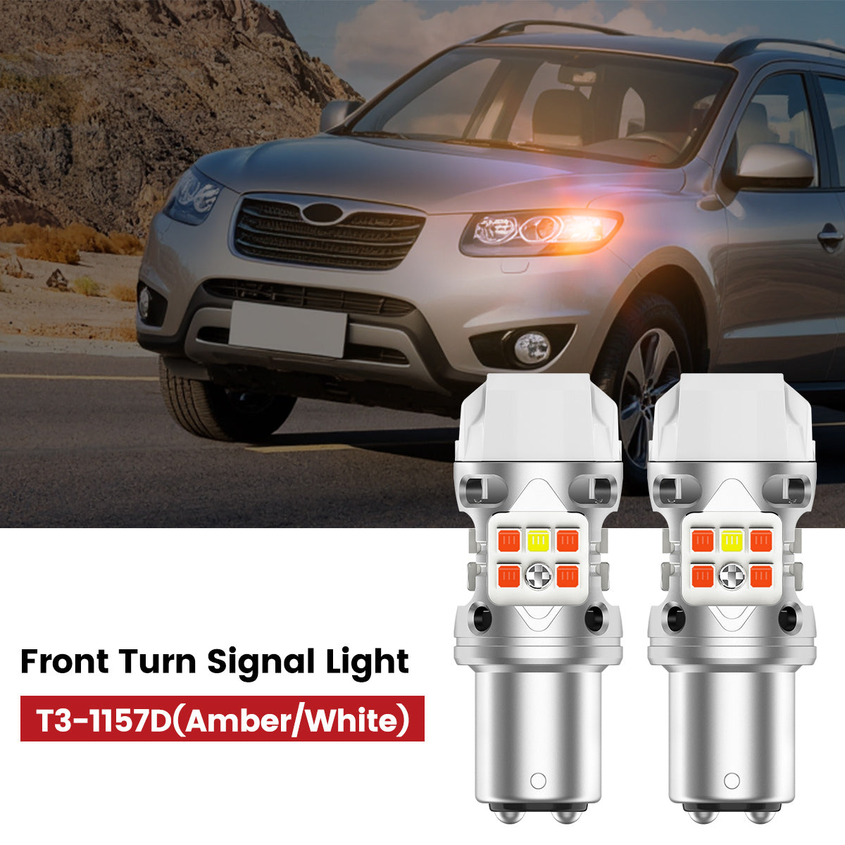 Lasfit 1157 led front turn signal light fit for 2010-2012 Hyundai Santa Fe