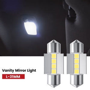 Lasfit 31MM led vanity mirror light fit for 2010-2012 Hyundai Santa Fe